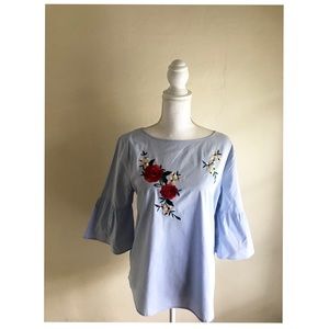 HP ✨ Embroidered Bell Sleeve